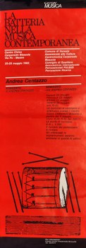 La batteria nella musica contemporanea, Mestre, Centro Civico Carpenedo Bissuola, maggio 1982, manifesto