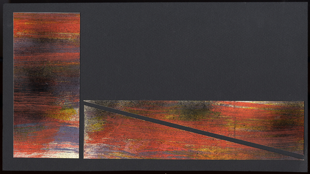 Collage su cartoncino nero, 1985 circa
