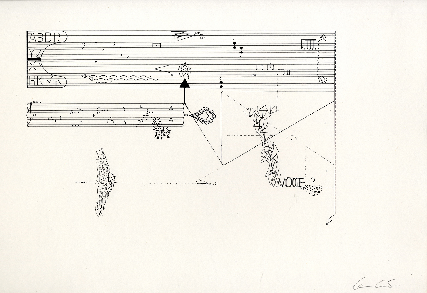 Andrea Centazzo, Due immaginografie per voce e percussione, n. 1, 1984
