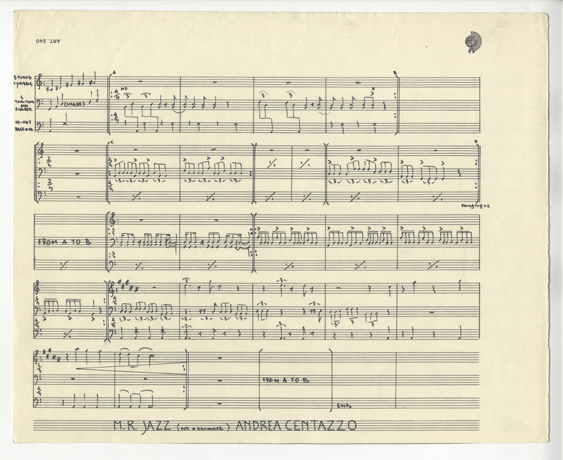 Andrea Centazzo, Mr Jazz, Indian Tapes, 1980